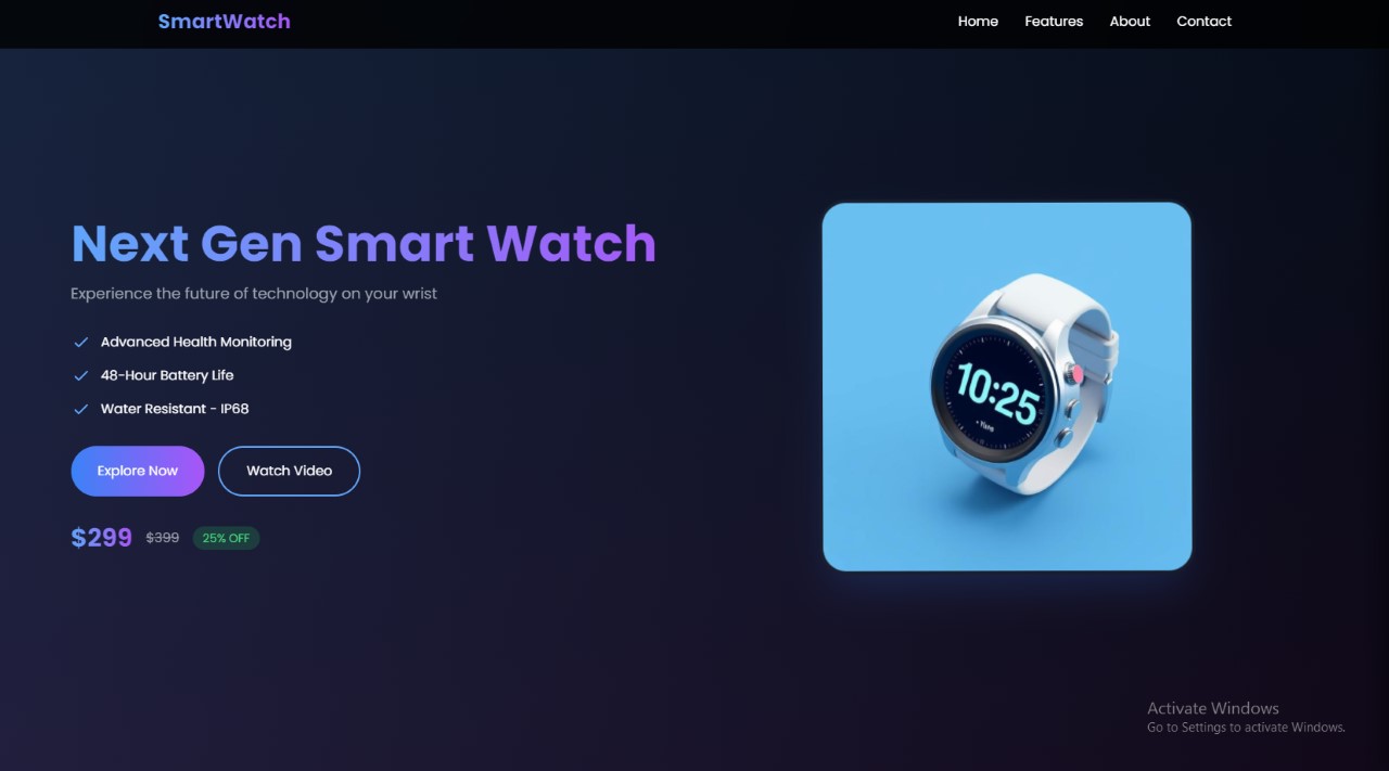 Product Landing Page